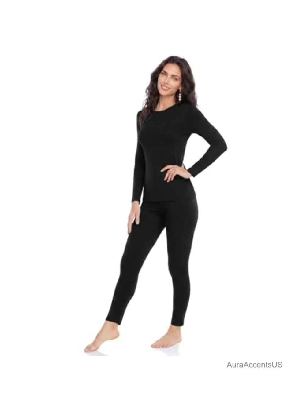 Women's Thermal Underwear Set Fleece Lined Long Johns Base Layer